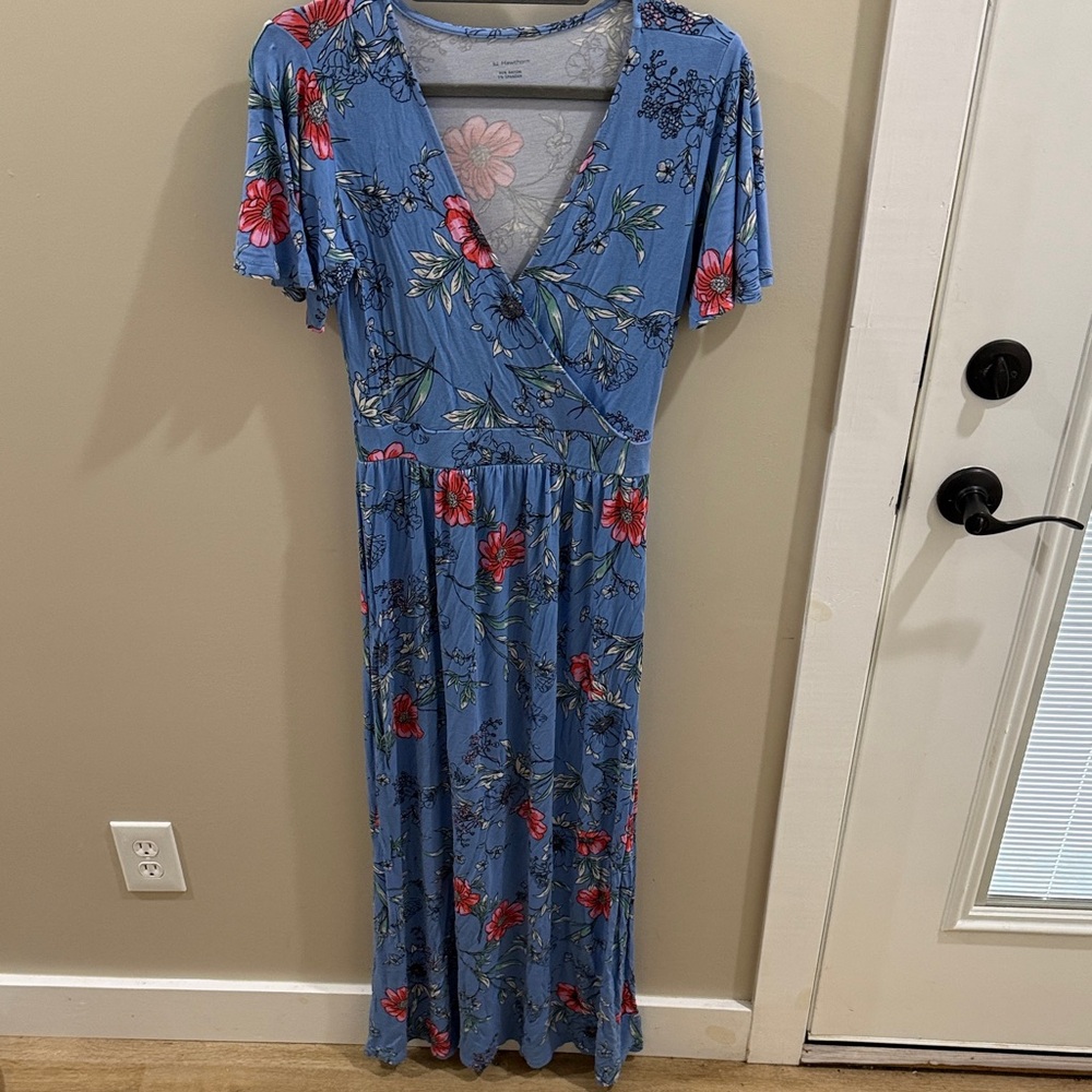 41 Hawthorn Blue Floral Maxi Dress
